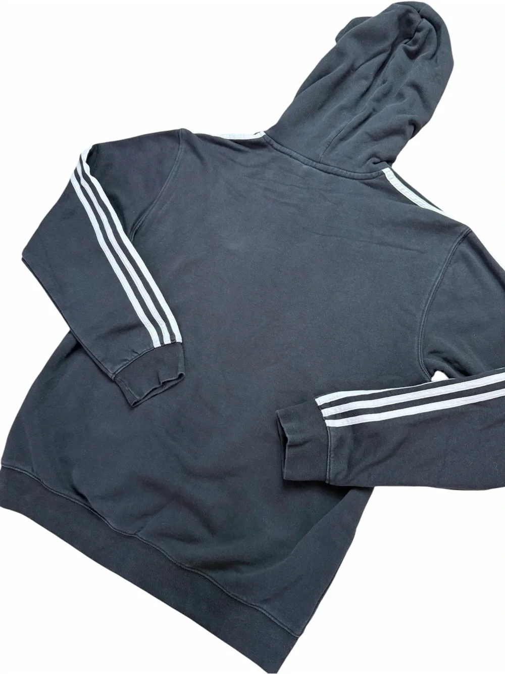 adidas Originals Trefoil 3-Stripes Pullover Hoodie Men's M Black Pockets